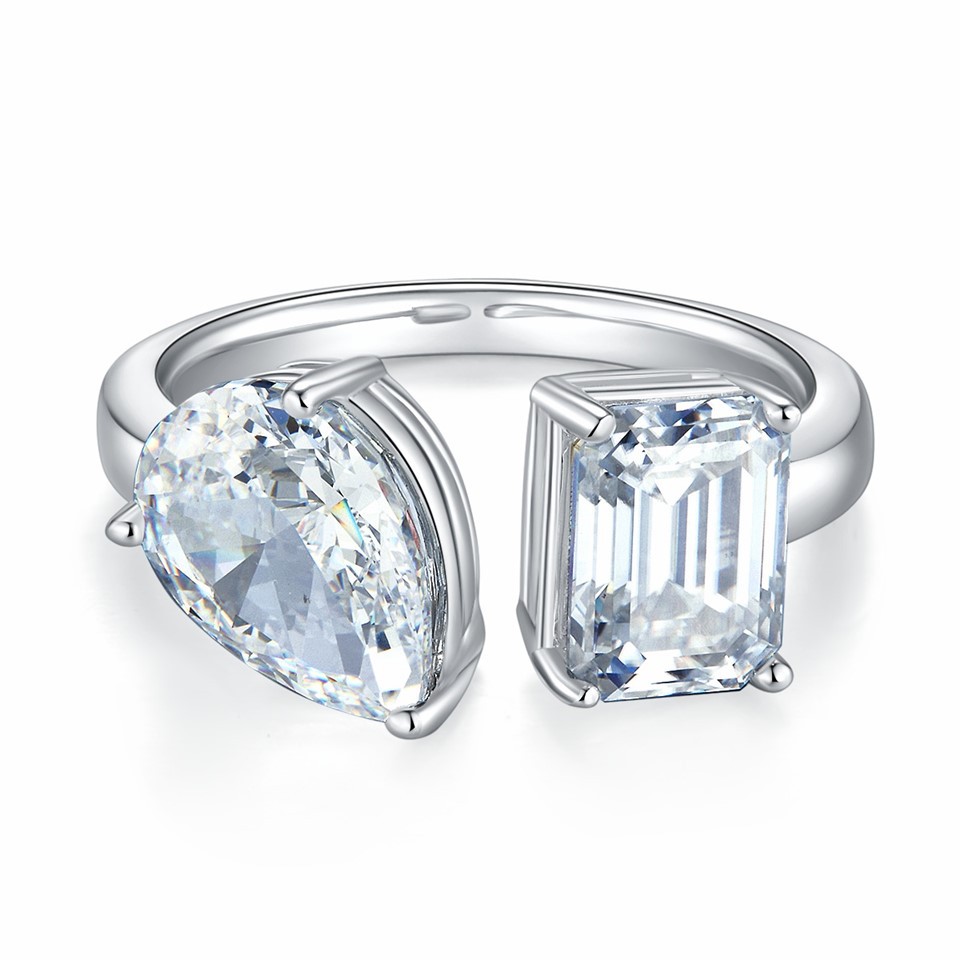 Two Tone Moissanite Ring Two Tone Moissanite Ring